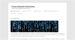 Desktop Screenshot of crossdomainsolutions.com